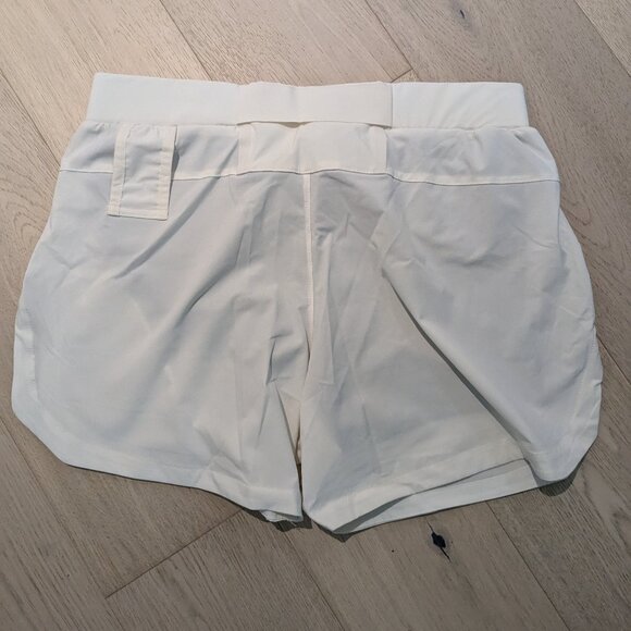 ASRV Sportswear Ultralight 5" high split liner short, cream/black, large, mens. - Picture 2 of 7